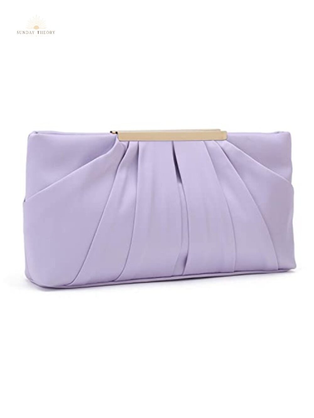 Pleated Satin Evening Clutch Formal Wedding Handbag